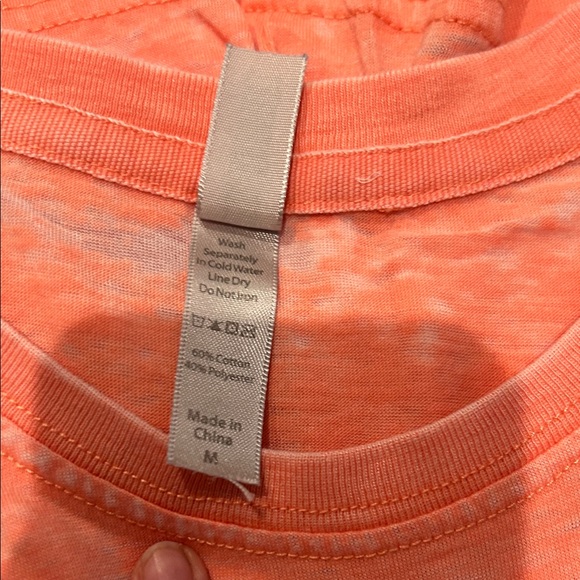 Coral and Light Blue Women's Short Sleeve Tees - Picture 4 of 6